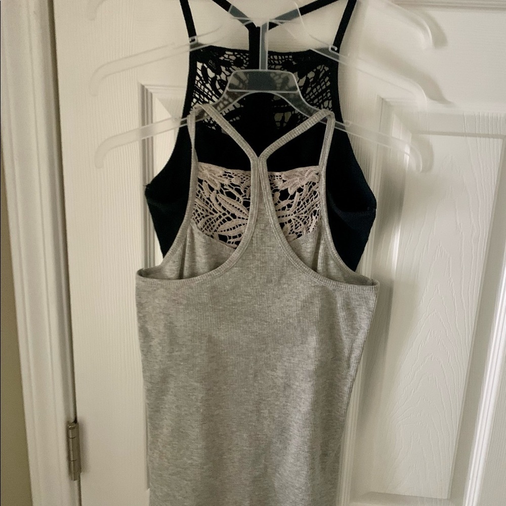 Seriously Soft AERO Tank Taps Lace Cami Women’s (Both) Black /Gray Size M
